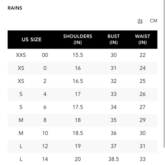 NWT Rains Water Resistant Rain Jacket Size XXL=18 - Picture 5 of 5